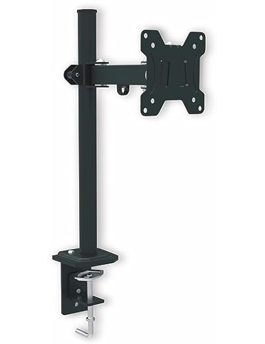 RED EAGLE Pixel Single Monitor Halterung - Höhenverstellbare Tischhalterung für Monitor 13-27 Zoll - Bildschirmhalterung bis 8kg belastbar - 75x75 100x100 Vesa Tischhalterung 360° schwenkbar, schwarz von Red Eagle