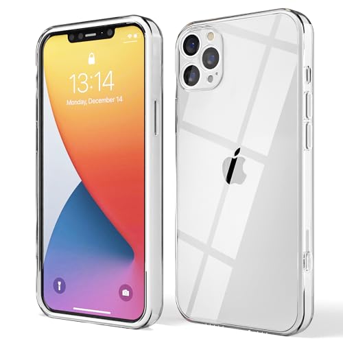 Red Ember Stoßfeste Schutzhülle für iPhone, ultradünn, Flüssigsilikon, Matte Oberfläche, mit weichem, kratzfestem Mikrofaserfutter, iPhone 12 Pro Max, transparent von Red Ember