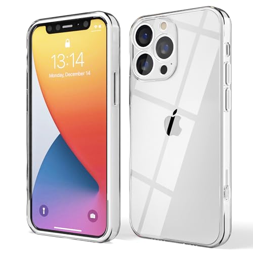 Red Ember Stoßfeste Schutzhülle für iPhone, ultradünn, Flüssigsilikon, Matte Oberfläche, mit weichem, kratzfestem Mikrofaserfutter, iPhone 13 Pro, transparent von Red Ember