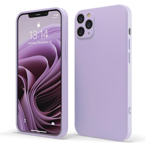 Red Ember Stoßfeste Schutzhülle für iPhone, ultradünn, Flüssigsilikon, matte Oberfläche, mit weichem, kratzfestem Mikrofaserfutter (Flieder, iPhone 11 Pro Max) von Red Ember