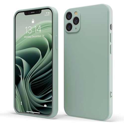 Red Ember Stoßfeste Schutzhülle für iPhone, ultradünn, Flüssigsilikon, matte Oberfläche, mit weichem, kratzfestem Mikrofaserfutter (Sage, iPhone 11 Pro Max) von Red Ember