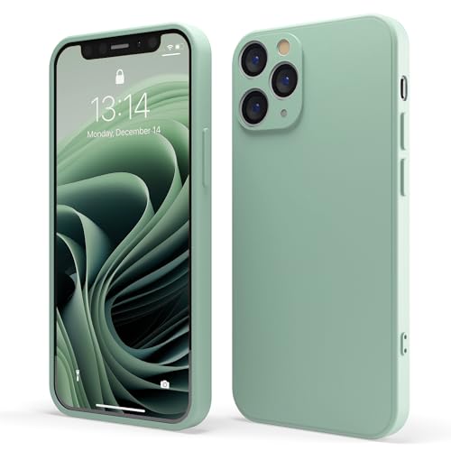 Red Ember Stoßfeste Schutzhülle für iPhone, ultradünn, Flüssigsilikon, matte Oberfläche, mit weichem, kratzfestem Mikrofaserfutter (Salbei, iPhone 11 Pro) von Red Ember