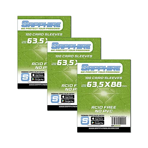 Red Glove - 3 Pack 100 Sapphire Sleeves Green 63,5 x 88 SPGREEN3P Red Glove - 3 Pack 100 Sapphire Sleeves Green 63,5 x 88 SPGREEN3P von Red Glove