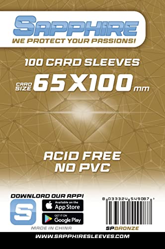 Red Glove Sapphire Card Sleeves Bronze, 65 x 100 mm, 100 Stück Red Glove Sapphire Card Sleeves Bronze, 65 x 100 mm, 100 Stück von Red Glove
