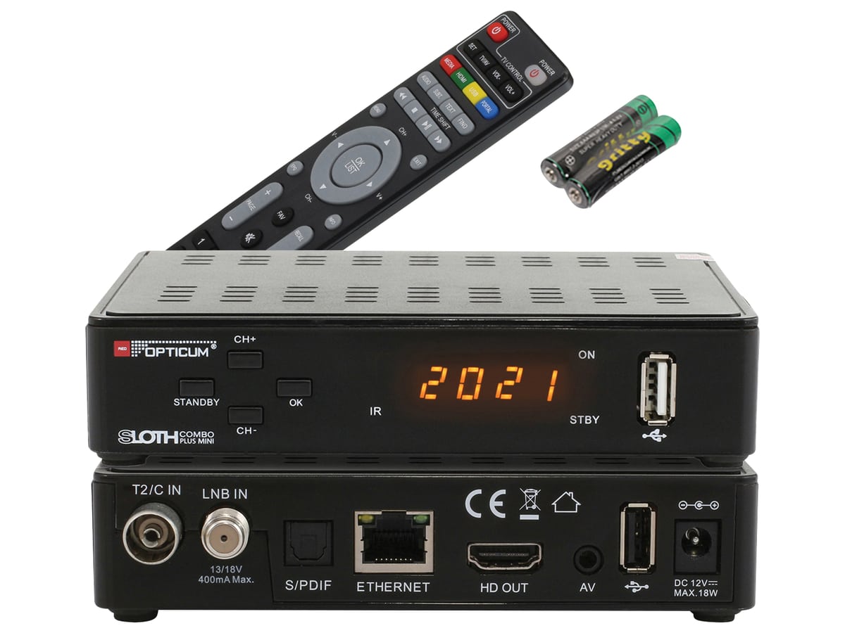 RED OPTICUM SAT-Receiver Sloth Combo plus mini RED OPTICUM SAT-Receiver Sloth Combo plus mini von Red Opticum