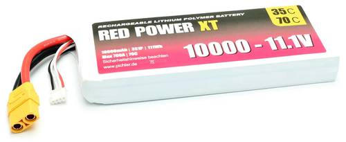 Red Power Modellbau-Akkupack (LiPo) 11.1V 10Ah 35 C Softcase XT90 von Red Power