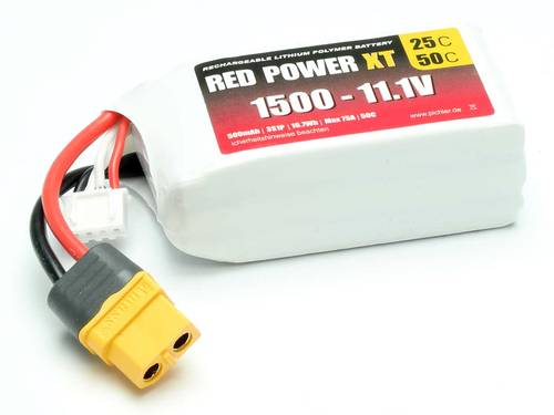 Red Power Modellbau-Akkupack (LiPo) 11.1V 1500 mAh Softcase XT60 von Red Power