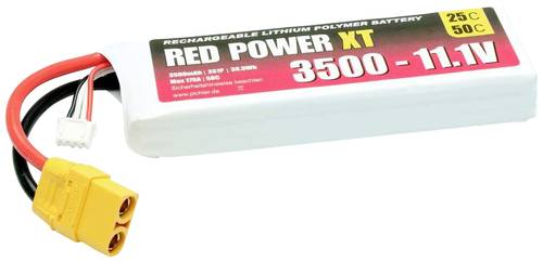 Red Power Modellbau-Akkupack (LiPo) 11.1V 3500 mAh Softcase XT90 von Red Power