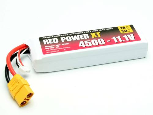 Red Power Modellbau-Akkupack (LiPo) 11.1V 4500 mAh Softcase XT90 von Red Power