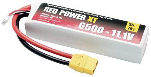 Red Power Modellbau-Akkupack (LiPo) 11.1V 6500 mAh 35 C Softcase XT90 von Red Power