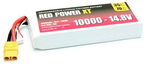 Red Power Modellbau-Akkupack (LiPo) 14.8V 10Ah 35 C Softcase XT90 von Red Power