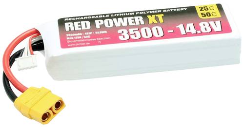 Red Power Modellbau-Akkupack (LiPo) 14.8V 3500 mAh Softcase XT90 von Red Power