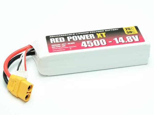 Red Power Modellbau-Akkupack (LiPo) 14.8V 4500 mAh Softcase XT90 von Red Power