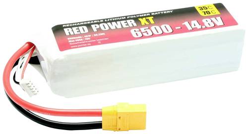 Red Power Modellbau-Akkupack (LiPo) 14.8V 6500 mAh 35 C Softcase XT90 von Red Power
