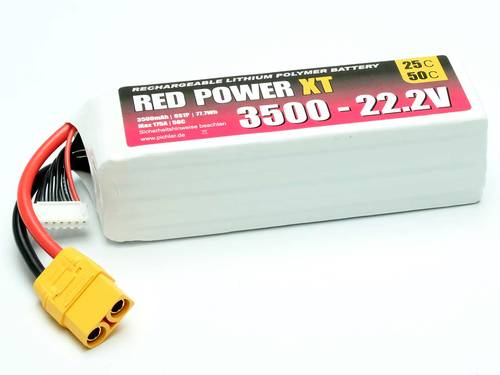 Red Power Modellbau-Akkupack (LiPo) 22.2V 3500 mAh Softcase XT90 von Red Power