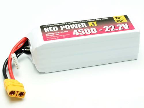 Red Power Modellbau-Akkupack (LiPo) 22.2V 4500 mAh Softcase XT90 von Red Power