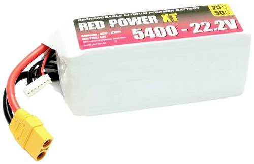 Red Power Modellbau-Akkupack (LiPo) 22.2V 5400 mAh 25 C Softcase XT90 von Red Power