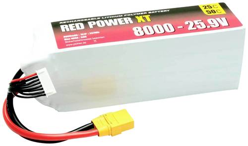 Red Power Modellbau-Akkupack (LiPo) 25.9V 8000 mAh 25 C Softcase XT90 von Red Power