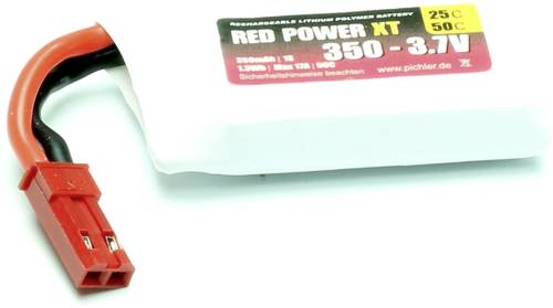 Red Power Modellbau-Akkupack (LiPo) 3.7V 350 mAh 25 C Softcase JST, BEC von Red Power