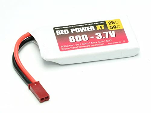 Red Power Modellbau-Akkupack (LiPo) 3.7V 800 mAh 25 C Softcase JST, BEC von Red Power
