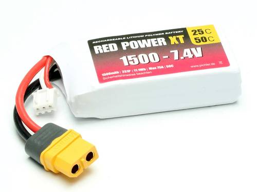 Red Power Modellbau-Akkupack (LiPo) 7.4V 1500 mAh Softcase XT60 von Red Power