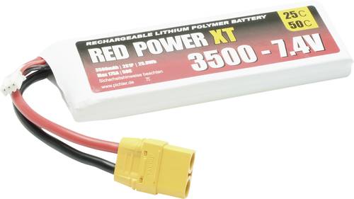 Red Power Modellbau-Akkupack (LiPo) 7.4V 3500 mAh 25 C Softcase XT90 von Red Power