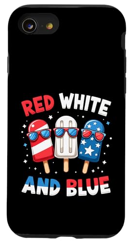 Patriotische amerikanische Flagge, 4. Juli, Rot / Weiß / Blau Hülle für iPhone SE (2020) / 7 / 8 von Red White Blue Popsicles 4th of July Patriotic tee
