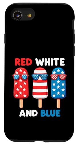 Patriotische amerikanische Flagge, 4. Juli, Rot / Weiß / Blau Hülle für iPhone SE (2020) / 7 / 8 von Red White Blue Popsicles 4th of July Patriotic tee