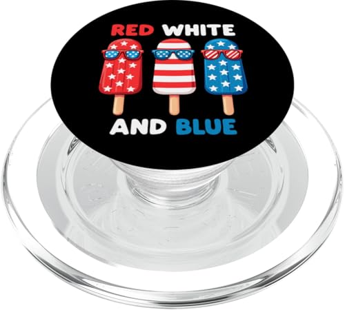 Patriotische amerikanische Flagge, 4. Juli, Rot / Weiß / Blau PopSockets PopGrip für MagSafe Patriotische amerikanische Flagge, 4. Juli, Rot / Weiß / Blau PopSockets PopGrip für MagSafe von Red White Blue Popsicles 4th of July Patriotic tee