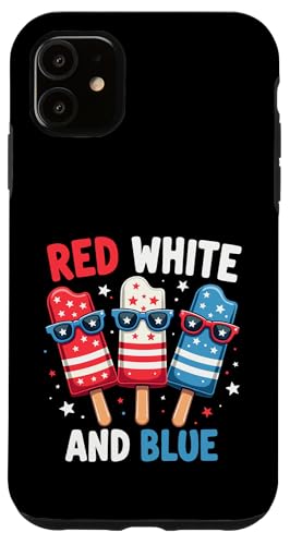 Patriotische amerikanische Flagge, Rot, Weiß, Blau, Eis am Stiel, 4. Juli Hülle für iPhone 11 Patriotische amerikanische Flagge, Rot, Weiß, Blau, Eis am Stiel, 4. Juli Hülle für iPhone 11 von Red White Blue Popsicles 4th of July Patriotic tee