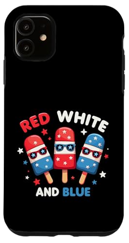 Patriotische amerikanische Flagge, Rot, Weiß, Blau, Eis am Stiel, 4. Juli Hülle für iPhone 11 Patriotische amerikanische Flagge, Rot, Weiß, Blau, Eis am Stiel, 4. Juli Hülle für iPhone 11 von Red White Blue Popsicles 4th of July Patriotic tee
