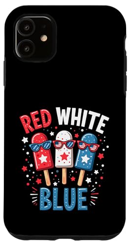 Patriotische amerikanische Flagge, Rot, Weiß, Blau, Eis am Stiel, 4. Juli Hülle für iPhone 11 Patriotische amerikanische Flagge, Rot, Weiß, Blau, Eis am Stiel, 4. Juli Hülle für iPhone 11 von Red White Blue Popsicles 4th of July Patriotic tee