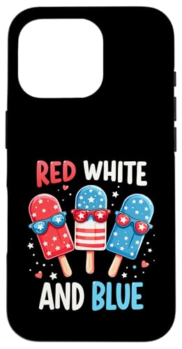 Patriotische amerikanische Flagge, Rot, Weiß, Blau, Eis am Stiel, 4. Juli Hülle für iPhone 16 Pro von Red White Blue Popsicles 4th of July Patriotic tee