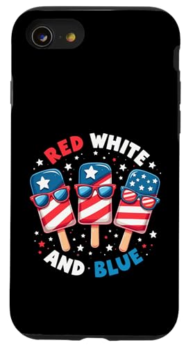 Patriotische amerikanische Flagge, Rot, Weiß, Blau, Eis am Stiel, 4. Juli Hülle für iPhone SE (2020) / 7 / 8 von Red White Blue Popsicles 4th of July Patriotic tee