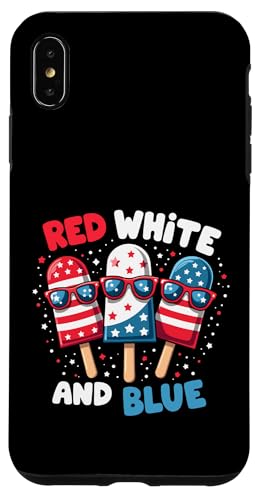 Patriotische amerikanische Flagge, Rot, Weiß, Blau, Eis am Stiel, 4. Juli Hülle für iPhone XS Max Patriotische amerikanische Flagge, Rot, Weiß, Blau, Eis am Stiel, 4. Juli Hülle für iPhone XS Max von Red White Blue Popsicles 4th of July Patriotic tee