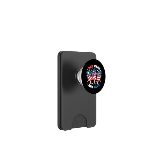 Patriotische amerikanische Flagge, Rot, Weiß, Blau, Eis am Stiel, 4. Juli PopSockets PopWallet für MagSafe Patriotische amerikanische Flagge, Rot, Weiß, Blau, Eis am Stiel, 4. Juli PopSockets PopWallet für MagSafe von Red White Blue Popsicles 4th of July Patriotic tee