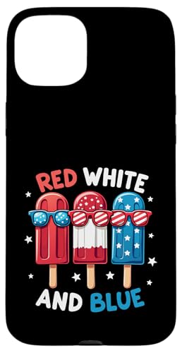 Rot Weiß Blau Amerikanische Flagge Popsicle 4. Juli Patriotisch Hülle für iPhone 15 Plus von Red White Blue Popsicles 4th of July Patriotic tee