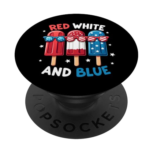 Rot Weiß Blau Amerikanische Flagge Popsicle 4. Juli Patriotisch PopSockets Klebender PopGrip Rot Weiß Blau Amerikanische Flagge Popsicle 4. Juli Patriotisch PopSockets Klebender PopGrip von Red White Blue Popsicles 4th of July Patriotic tee