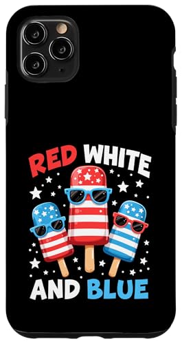 Rot Weiß Blau Eis am Stiel 4. Juli Patriotische USA-Flagge Jungen Herren Hülle für iPhone 11 Pro Max von Red White Blue Popsicles 4th of July Patriotic tee