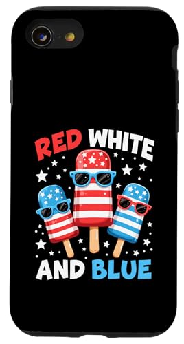 Rot Weiß Blau Eis am Stiel 4. Juli Patriotische USA-Flagge Jungen Herren Hülle für iPhone SE (2020) / 7 / 8 von Red White Blue Popsicles 4th of July Patriotic tee