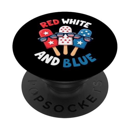 Rot Weiß Blau Eis am Stiel 4. Juli Patriotische USA-Flagge Jungen Herren PopSockets Klebender PopGrip Rot Weiß Blau Eis am Stiel 4. Juli Patriotische USA-Flagge Jungen Herren PopSockets Klebender PopGrip von Red White Blue Popsicles 4th of July Patriotic tee