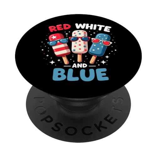 Rot Weiß Blau Eis am Stiel 4. Juli Patriotische USA-Flagge Jungen Herren PopSockets Klebender PopGrip Rot Weiß Blau Eis am Stiel 4. Juli Patriotische USA-Flagge Jungen Herren PopSockets Klebender PopGrip von Red White Blue Popsicles 4th of July Patriotic tee