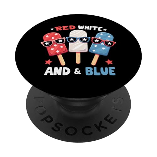 Rot Weiß Blau Eis am Stiel 4. Juli Patriotische USA-Flagge Jungen Herren PopSockets Klebender PopGrip Rot Weiß Blau Eis am Stiel 4. Juli Patriotische USA-Flagge Jungen Herren PopSockets Klebender PopGrip von Red White Blue Popsicles 4th of July Patriotic tee