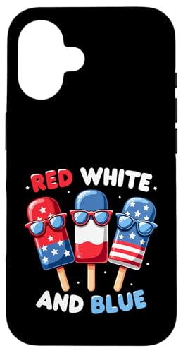 Rot Weiß Blau Eis am Stiel 4. Juli Patriotische USA-Flagge Jungen Hülle für iPhone 16 Rot Weiß Blau Eis am Stiel 4. Juli Patriotische USA-Flagge Jungen Hülle für iPhone 16 von Red White Blue Popsicles 4th of July Patriotic tee