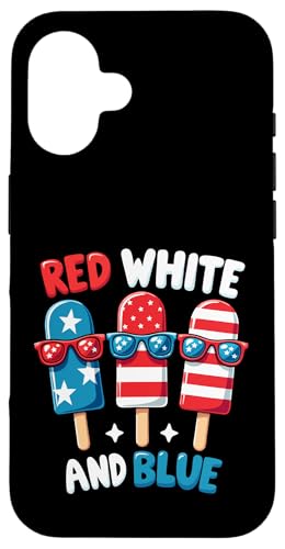 Rot Weiß Blau Eis am Stiel 4. Juli Patriotische USA-Flagge Jungen Hülle für iPhone 16 Rot Weiß Blau Eis am Stiel 4. Juli Patriotische USA-Flagge Jungen Hülle für iPhone 16 von Red White Blue Popsicles 4th of July Patriotic tee