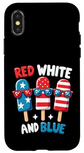 Rot Weiß Blau Eis am Stiel 4. Juli Patriotische USA-Flagge Jungen Hülle für iPhone X/XS Rot Weiß Blau Eis am Stiel 4. Juli Patriotische USA-Flagge Jungen Hülle für iPhone X/XS von Red White Blue Popsicles 4th of July Patriotic tee