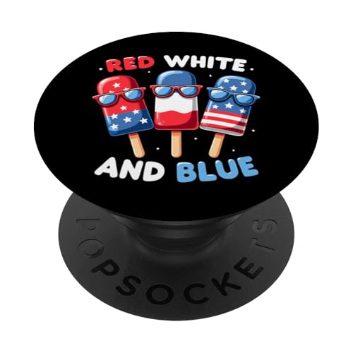 Rot Weiß Blau Eis am Stiel 4. Juli Patriotische USA-Flagge Jungen PopSockets Klebender PopGrip Rot Weiß Blau Eis am Stiel 4. Juli Patriotische USA-Flagge Jungen PopSockets Klebender PopGrip von Red White Blue Popsicles 4th of July Patriotic tee