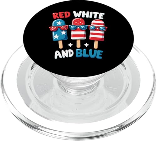 Rot Weiß Blau Eis am Stiel 4. Juli Patriotische USA-Flagge Jungen PopSockets PopGrip für MagSafe Rot Weiß Blau Eis am Stiel 4. Juli Patriotische USA-Flagge Jungen PopSockets PopGrip für MagSafe von Red White Blue Popsicles 4th of July Patriotic tee