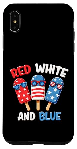 Rot Weiß Blau Eis am Stiel 4. Juli Patriotische USA-Flagge Kleinkinder Hülle für iPhone XS Max von Red White Blue Popsicles 4th of July Patriotic tee