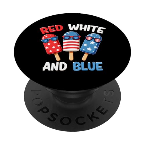Rot Weiß Blau Eis am Stiel 4. Juli Patriotische USA-Flagge Kleinkinder PopSockets Klebender PopGrip Rot Weiß Blau Eis am Stiel 4. Juli Patriotische USA-Flagge Kleinkinder PopSockets Klebender PopGrip von Red White Blue Popsicles 4th of July Patriotic tee